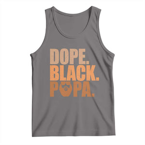 Dope Black Papa Tank Top Proud African American Fathers Day Gift TS12 Deep Heather Print Your Wear