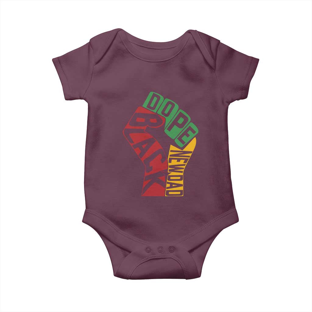 First Fathers Day Black Dad Baby Onesie New Dad Gift TS12 Maroon Print Your Wear