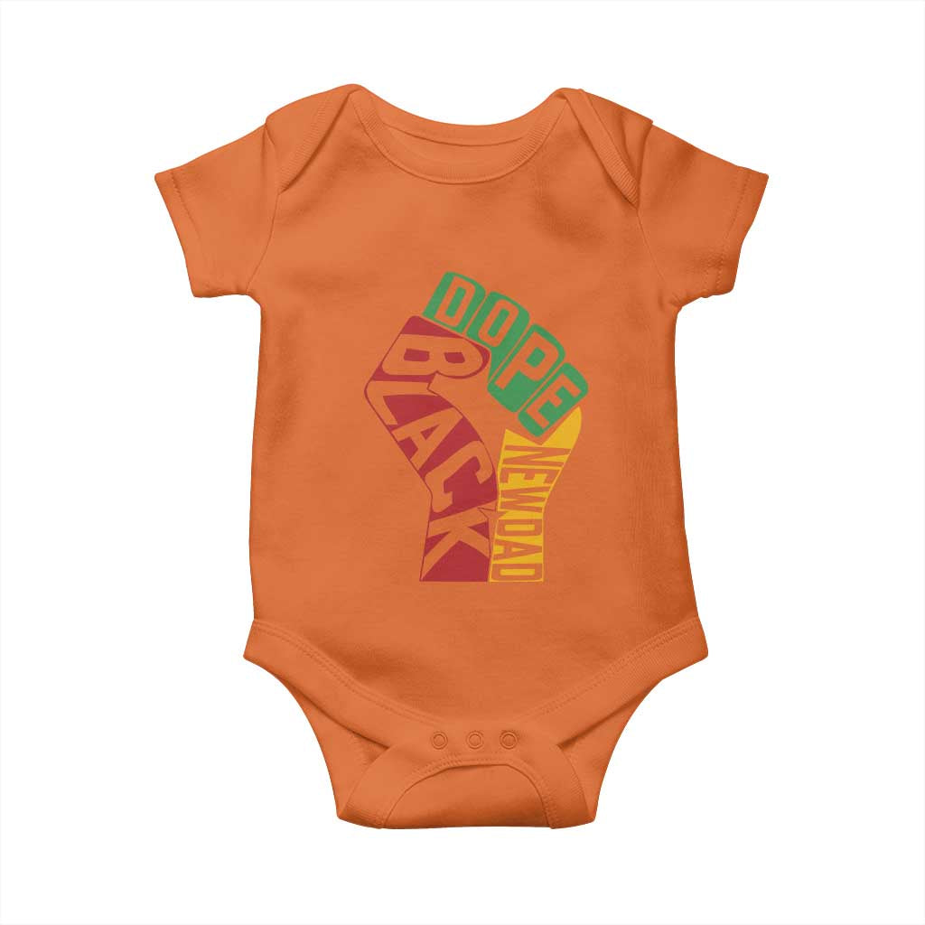 First Fathers Day Black Dad Baby Onesie New Dad Gift TS12 Orange Print Your Wear