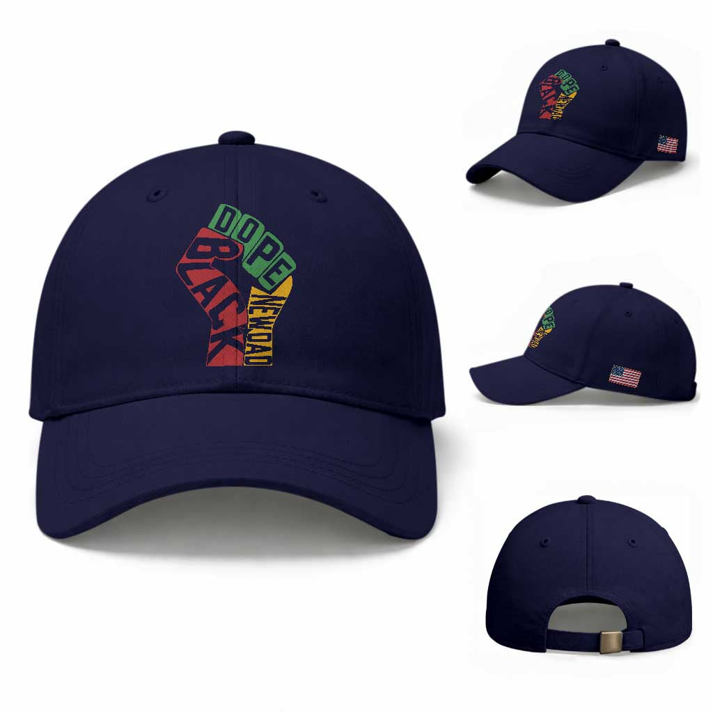 First Fathers Day Black Dad Baseball Cap New Dad Gift TS12 Baseball Cap Universal Fit Dark Blue Print Your Wear