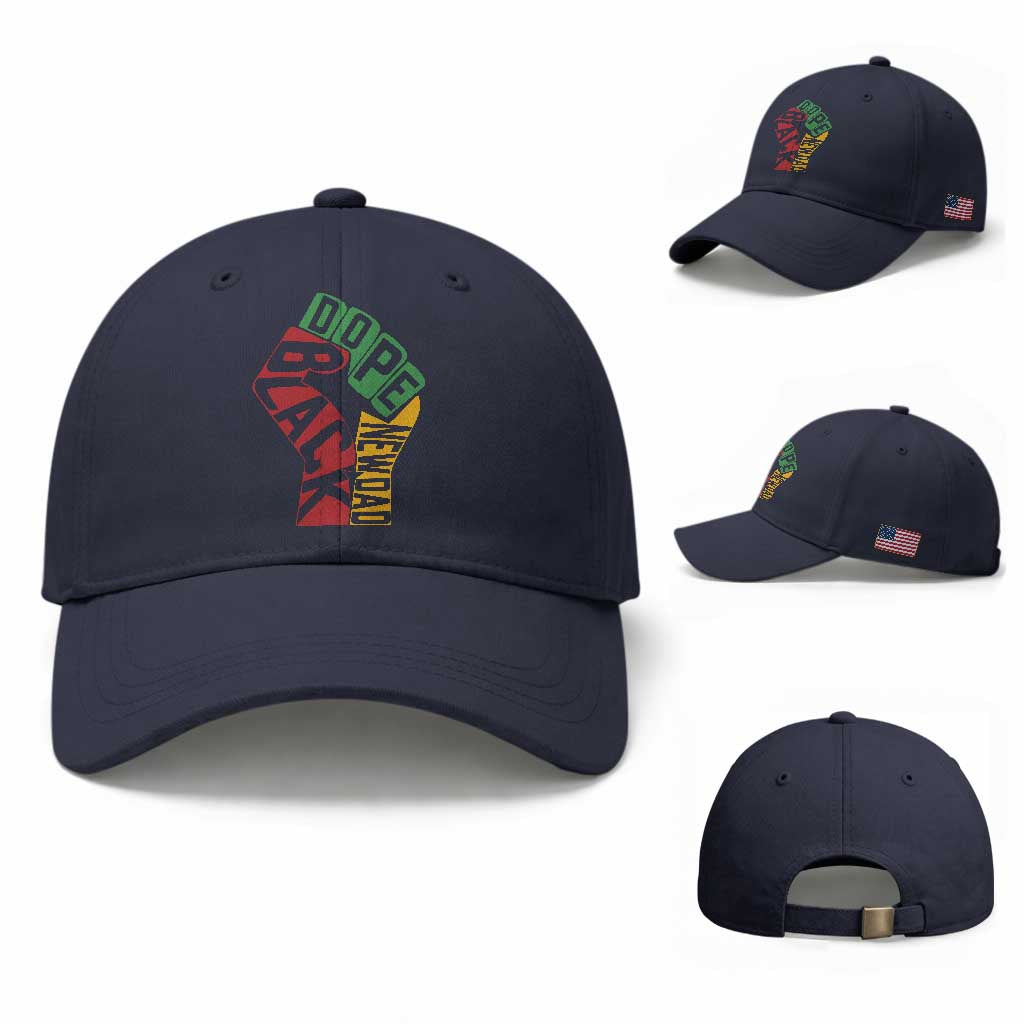 First Fathers Day Black Dad Baseball Cap New Dad Gift TS12 Baseball Cap Universal Fit Navy Print Your Wear
