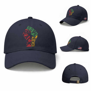 First Fathers Day Black Dad Baseball Cap New Dad Gift TS12 Baseball Cap Universal Fit Navy Print Your Wear