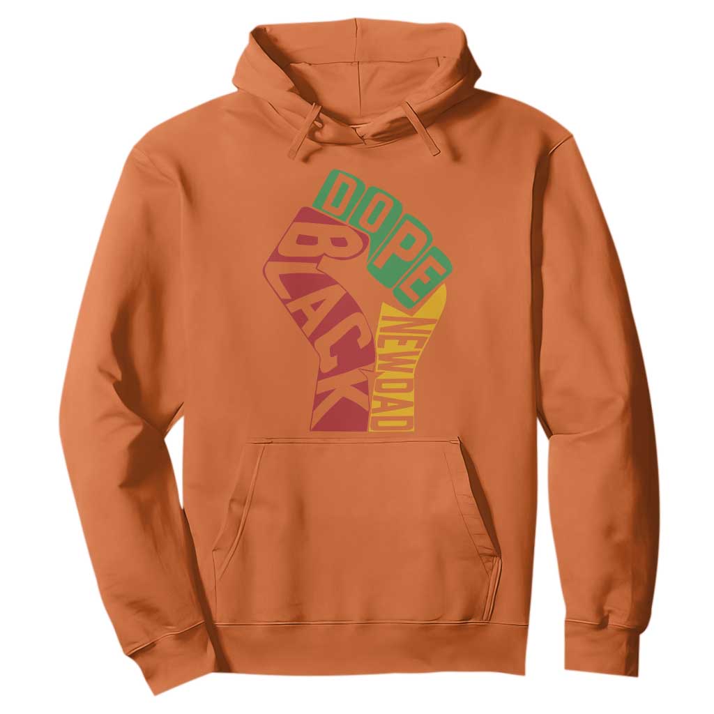 First Fathers Day Black Dad Hoodie New Dad Gift TS12 Orange Print Your Wear