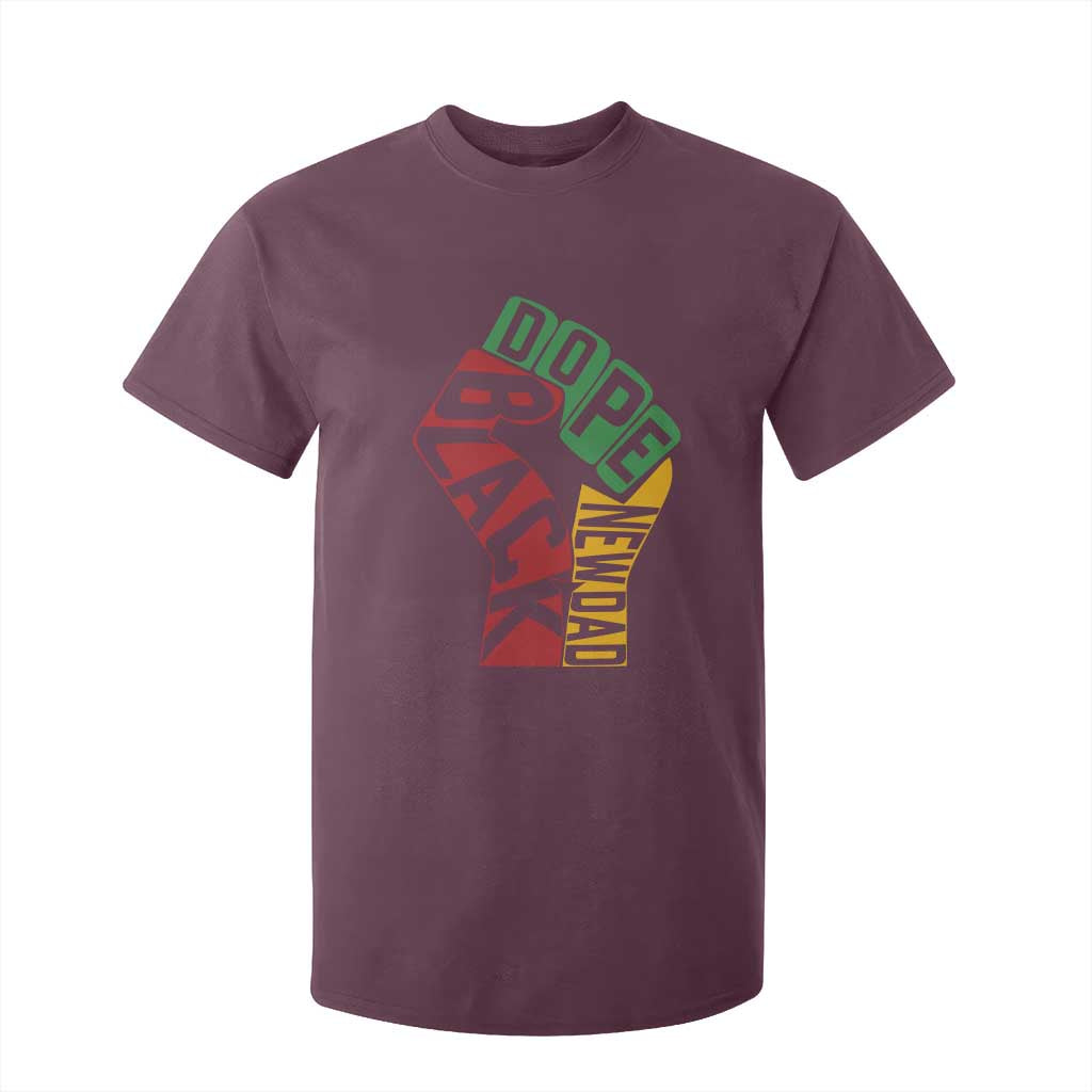 First Fathers Day Black Dad T Shirt For Kid New Dad Gift TS12 Maroon Print Your Wear