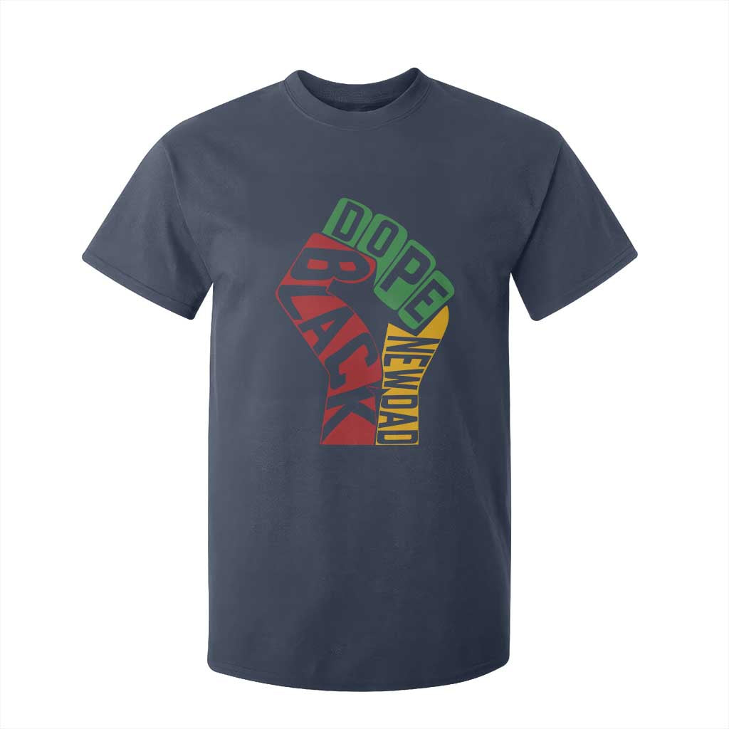 First Fathers Day Black Dad T Shirt For Kid New Dad Gift TS12 Navy Print Your Wear