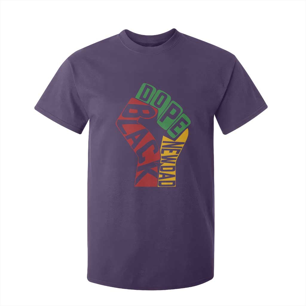 First Fathers Day Black Dad T Shirt For Kid New Dad Gift TS12 Purple Print Your Wear