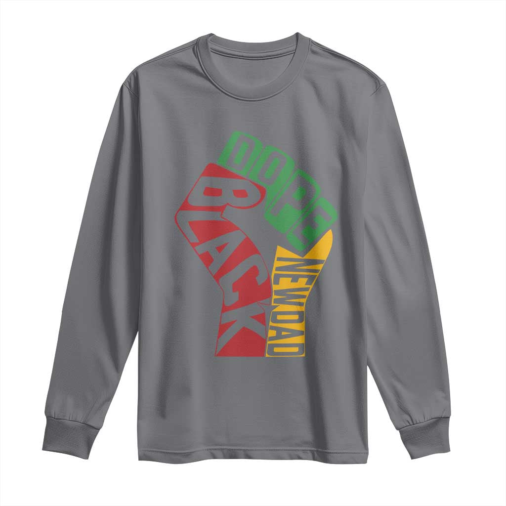 First Fathers Day Black Dad Long Sleeve Shirt New Dad Gift TS12 Charcoal Print Your Wear