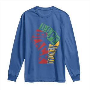 First Fathers Day Black Dad Long Sleeve Shirt New Dad Gift TS12 Royal Blue Print Your Wear