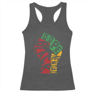 First Fathers Day Black Dad Racerback Tank Top New Dad Gift TS12 Dark Heather Print Your Wear