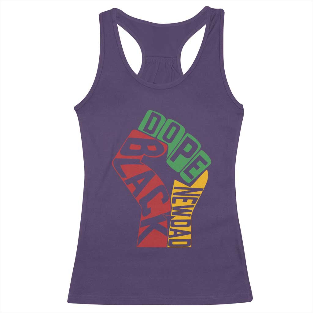 First Fathers Day Black Dad Racerback Tank Top New Dad Gift TS12 Purple Print Your Wear