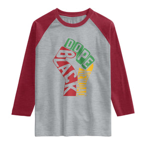 First Fathers Day Black Dad Raglan Shirt New Dad Gift TS12 Heather Gray Heather Red Print Your Wear