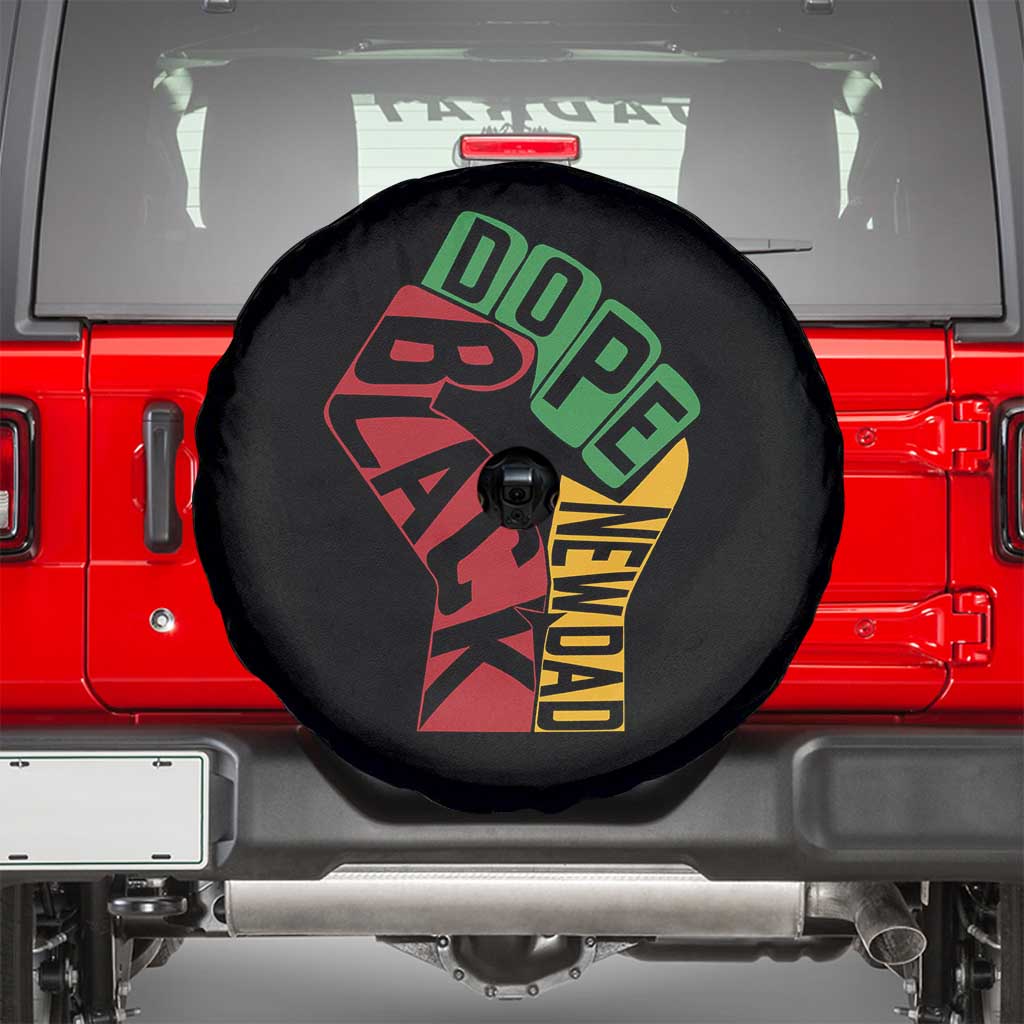 First Fathers Day Black Dad Spare Tire Cover New Dad Gift TS12 Black Print Your Wear