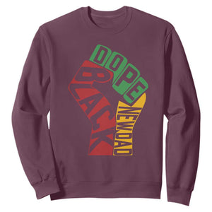 First Fathers Day Black Dad Sweatshirt New Dad Gift TS12 Maroon Print Your Wear