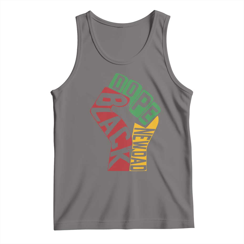 First Fathers Day Black Dad Tank Top New Dad Gift TS12 Deep Heather Print Your Wear