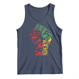 First Fathers Day Black Dad Tank Top New Dad Gift TS12 Navy Print Your Wear