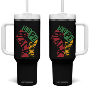 First Fathers Day Black Dad Tumbler With Handle New Dad Gift TS12 One Size: 40 oz Black Print Your Wear