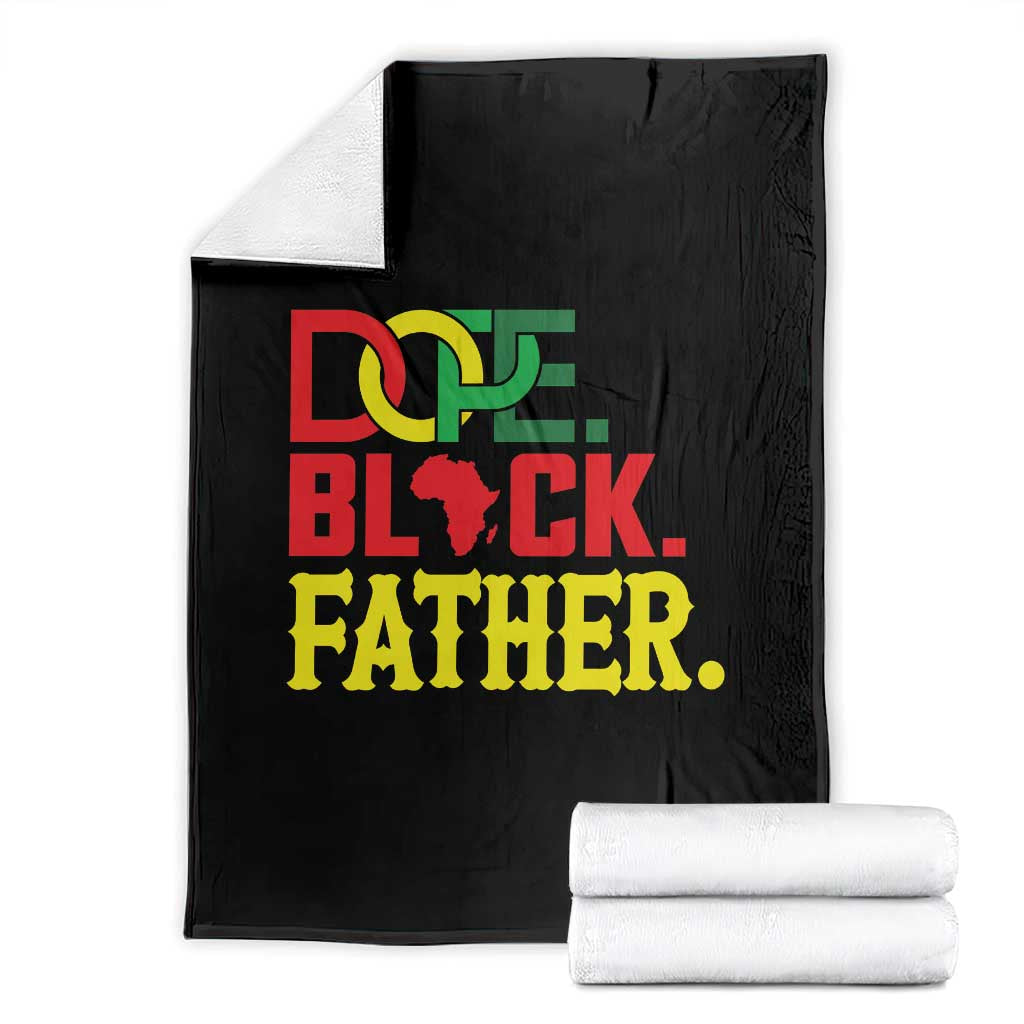 Dope Black Father Throw Blanket Proud Black Father Gift TS12 Black Print Your Wear