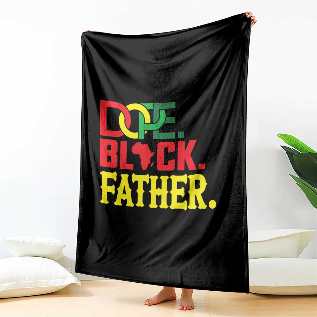 Dope Black Father Throw Blanket Proud Black Father Gift TS12 Print Your Wear