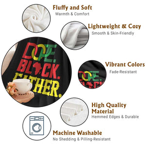 Dope Black Father Throw Blanket Proud Black Father Gift TS12 Print Your Wear