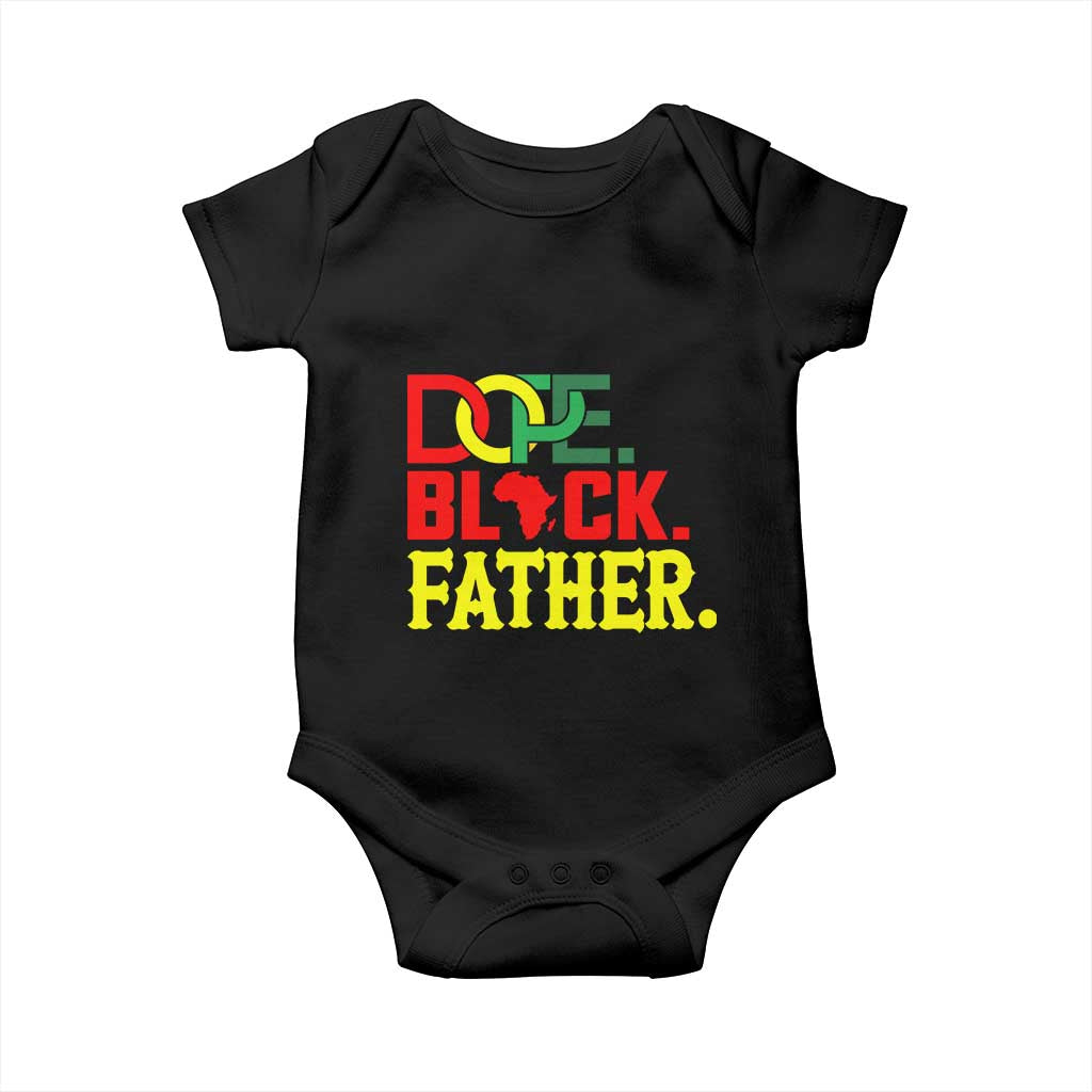 Dope Black Father Baby Onesie Proud Black Father Gift TS12 Black Print Your Wear