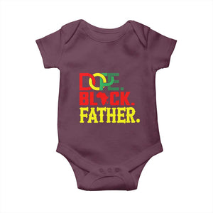 Dope Black Father Baby Onesie Proud Black Father Gift TS12 Maroon Print Your Wear