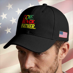 Dope Black Father Baseball Cap Proud Black Father Gift TS12 Print Your Wear