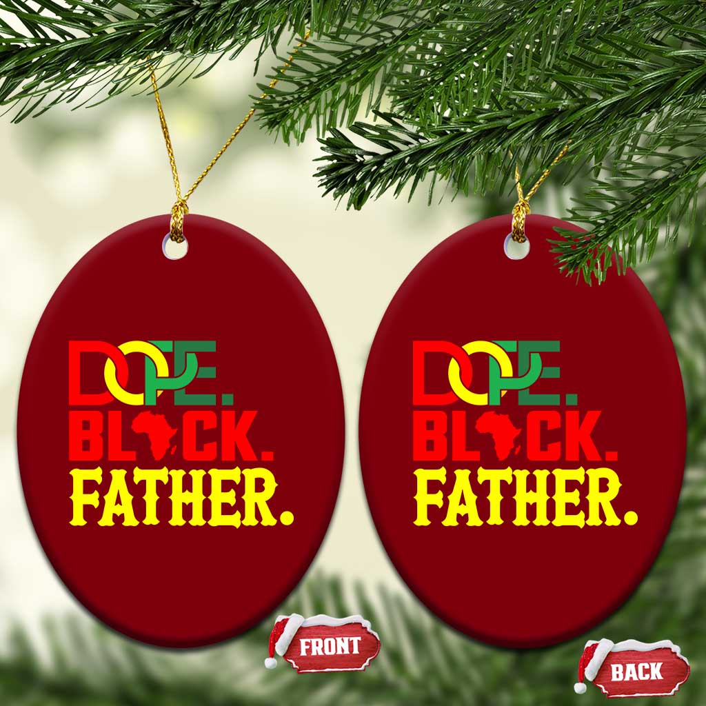 Dope Black Father Ceramic Ornament Proud Black Father Gift TS12 Print Your Wear