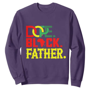 Dope Black Father Sweatshirt Proud Black Father Gift TS12 Purple Print Your Wear