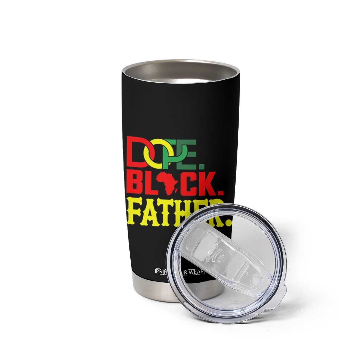 Dope Black Father Tumbler Cup Proud Black Father Gift TS12 Print Your Wear