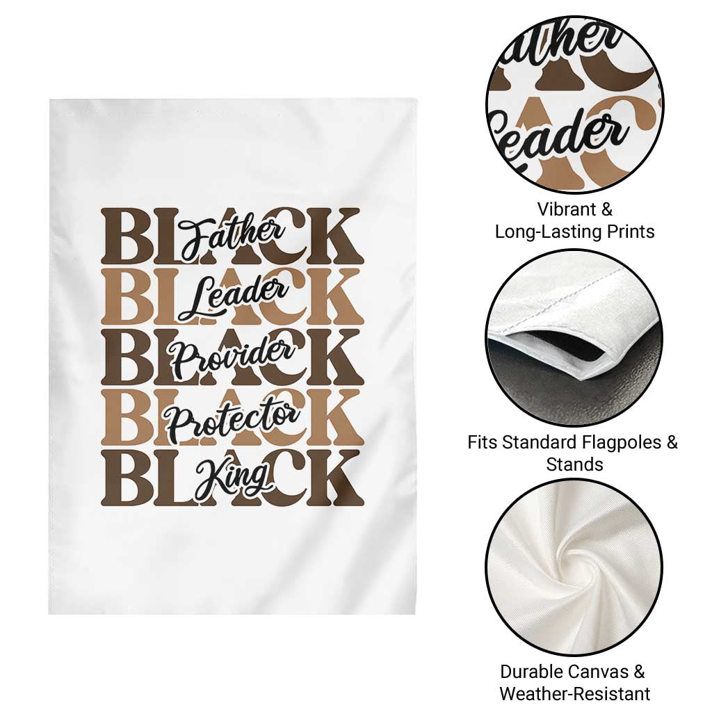 Father Leader Provider Protector King Garden Flag Proud Black Dad Gift TS12 Print Your Wear
