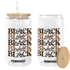 Father Leader Provider Protector King Glass Can Proud Black Dad Gift TS12 Print Your Wear