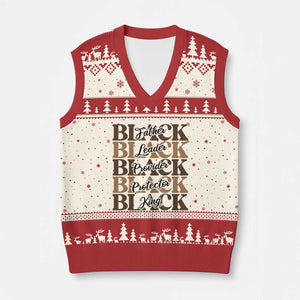 Father Leader Provider Protector King V-Neck Knit Sweater Vest Proud Black Dad Gift TS12 Beige Red Print Your Wear