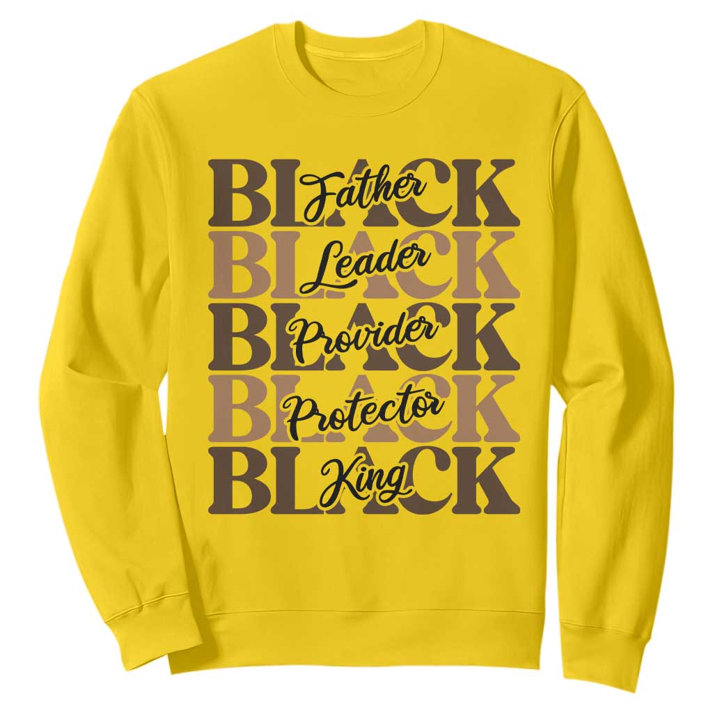 Father Leader Provider Protector King Sweatshirt Proud Black Dad Gift TS12 Daisy Print Your Wear