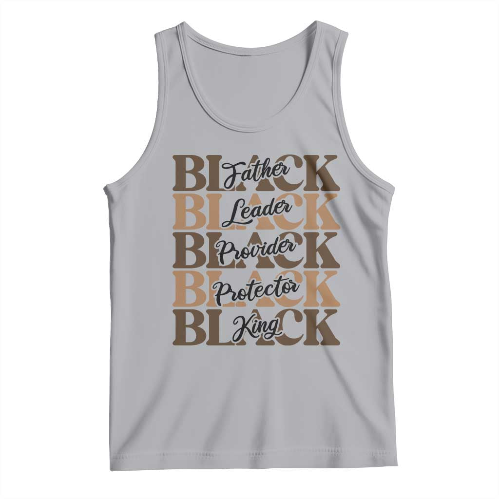 Father Leader Provider Protector King Tank Top Proud Black Dad Gift TS12 Athletic Heather Print Your Wear
