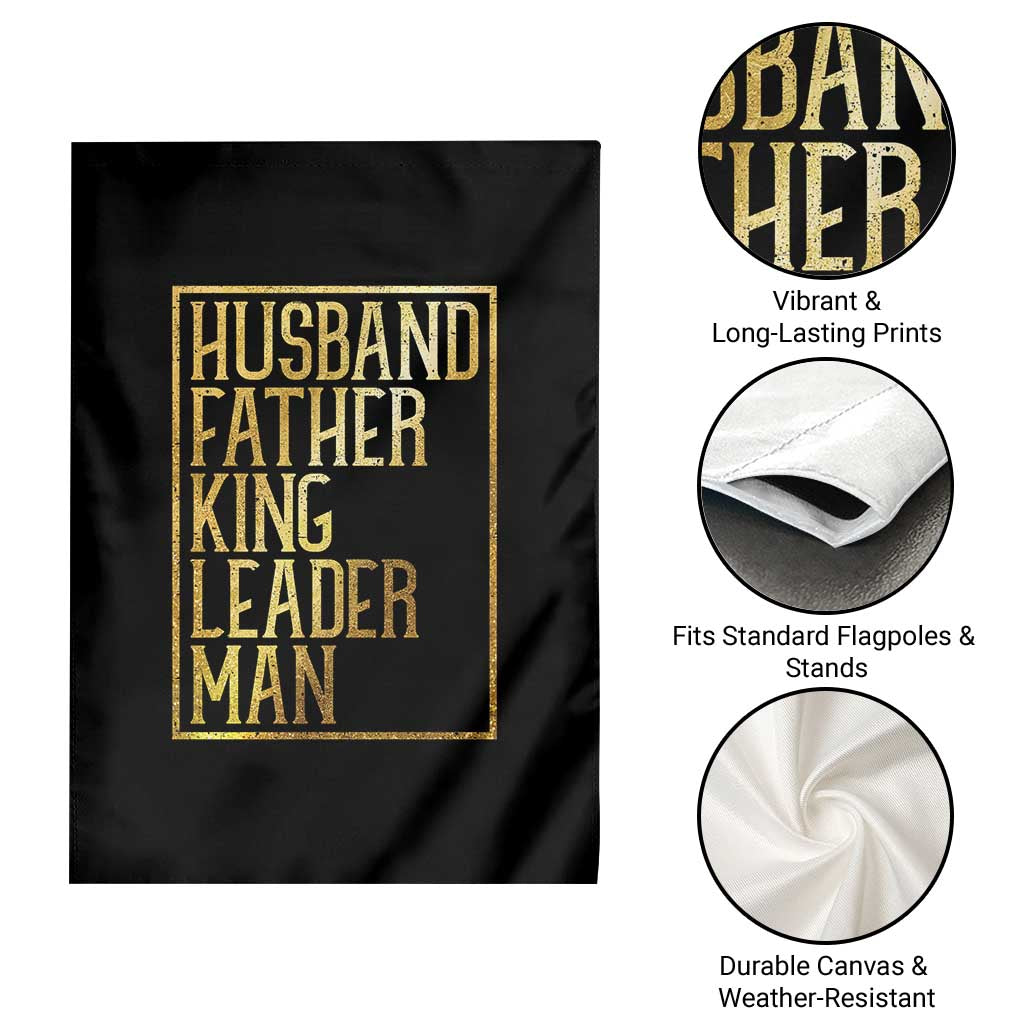 Husband Father King Leader Man Garden Flag Proud Black Dad Gift TS12 Print Your Wear