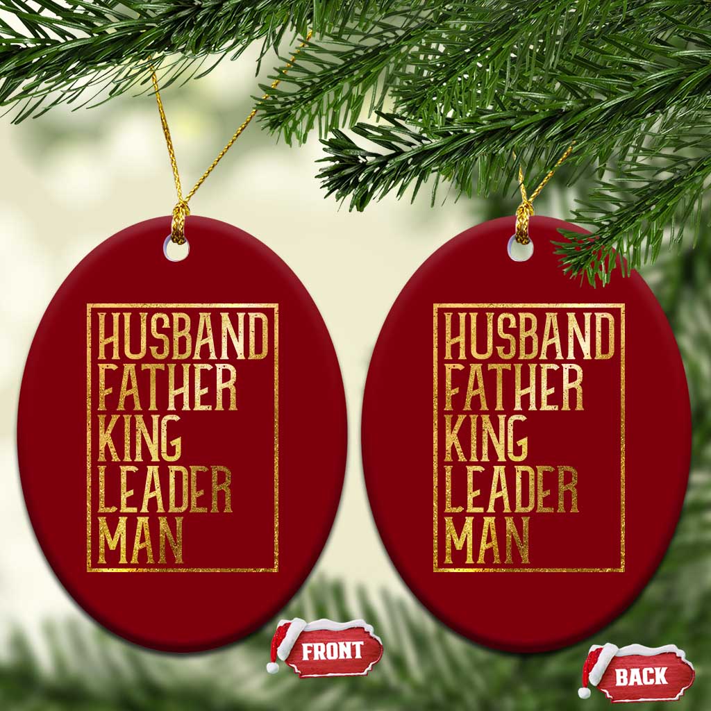 Husband Father King Leader Man Ceramic Ornament Proud Black Dad Gift TS12 Print Your Wear