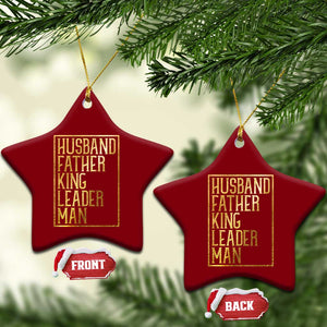 Husband Father King Leader Man Ceramic Ornament Proud Black Dad Gift TS12 Print Your Wear