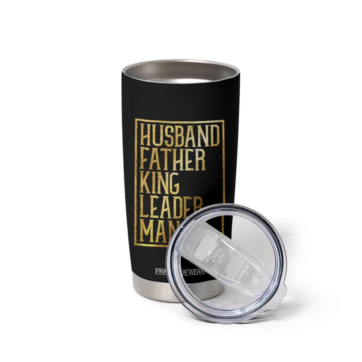 Husband Father King Leader Man Tumbler Cup Proud Black Dad Gift TS12 Print Your Wear