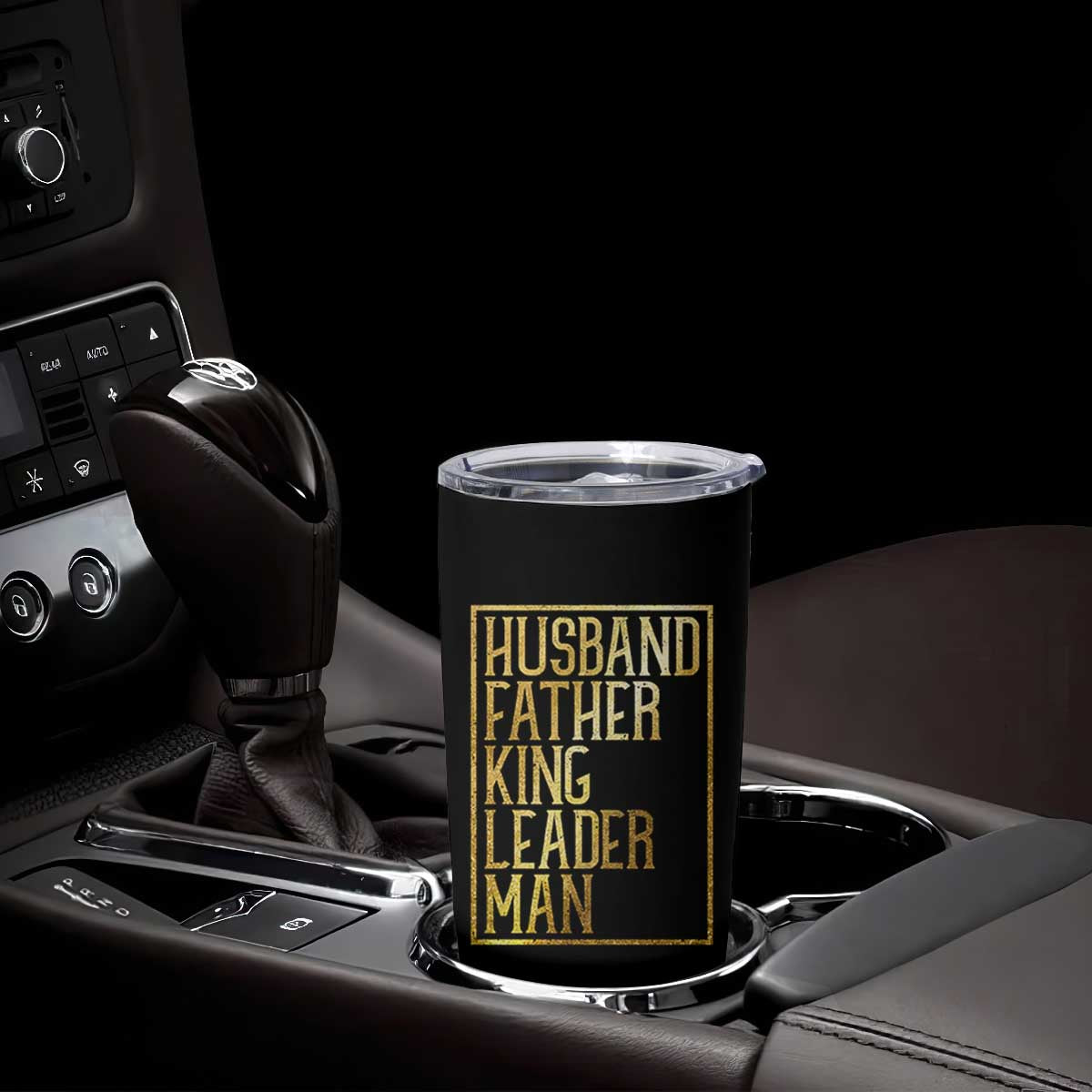 Husband Father King Leader Man Tumbler Cup Proud Black Dad Gift TS12 Print Your Wear