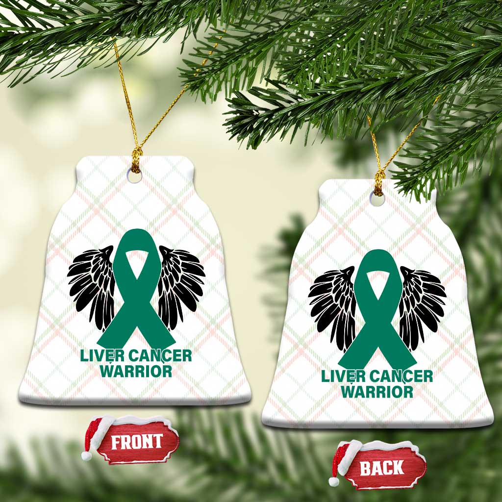Liver Cancer Angel Warrior Wings Ceramic Ornament Green Ribbon Awareness Support Gift TS12 Print Your Wear