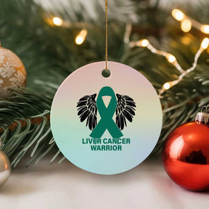 Liver Cancer Angel Warrior Wings Ceramic Ornament Green Ribbon Awareness Support Gift TS12 1pc Pastel Print Your Wear