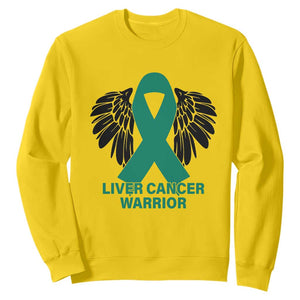 Liver Cancer Angel Warrior Wings Sweatshirt Green Ribbon Awareness Support Gift TS12 Daisy Print Your Wear