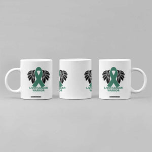 Liver Cancer Angel Warrior Wings Coffee Mug Green Ribbon Awareness Support Gift TS12 Print Your Wear