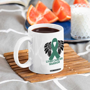 Liver Cancer Angel Warrior Wings Coffee Mug Green Ribbon Awareness Support Gift TS12 Print Your Wear