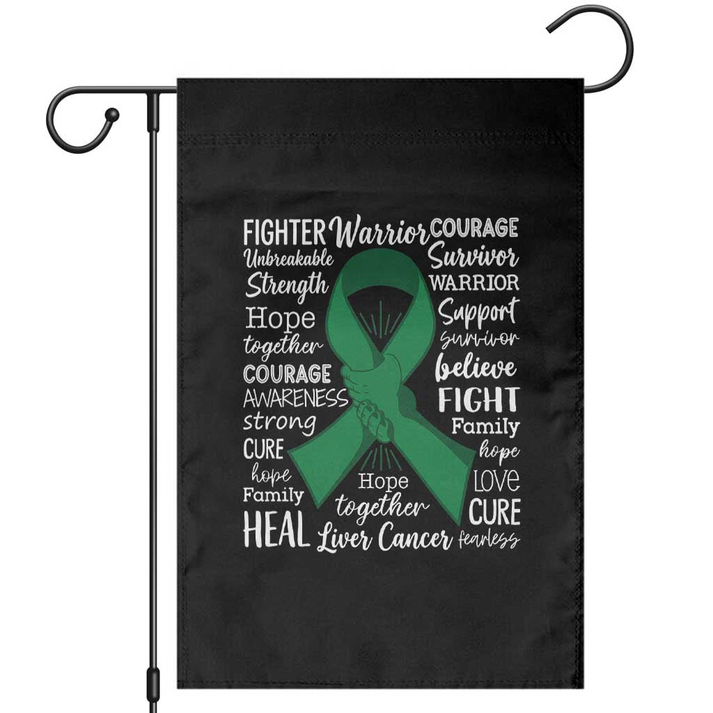 Liver Cancer Support Gift Garden Flag Fearless Unbreakable Warrior Hope TS12 Black Print Your Wear
