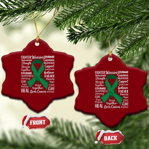 Liver Cancer Support Gift Ceramic Ornament Fearless Unbreakable Warrior Hope TS12 Print Your Wear