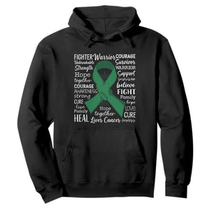 Liver Cancer Support Gift Hoodie Fearless Unbreakable Warrior Hope TS12 Black Print Your Wear