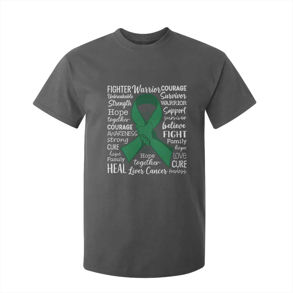 Liver Cancer Support Gift T Shirt For Kid Fearless Unbreakable Warrior Hope TS12 Dark Heather Print Your Wear
