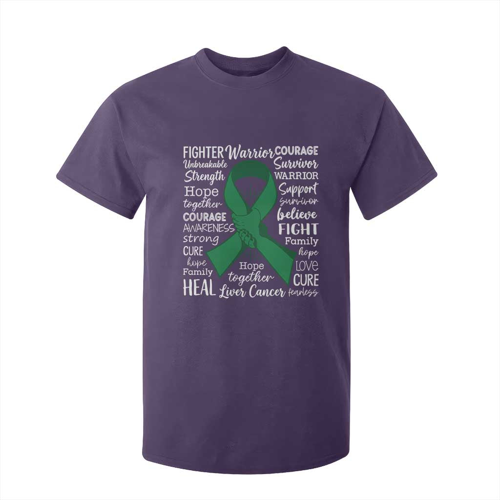 Liver Cancer Support Gift T Shirt For Kid Fearless Unbreakable Warrior Hope TS12 Purple Print Your Wear