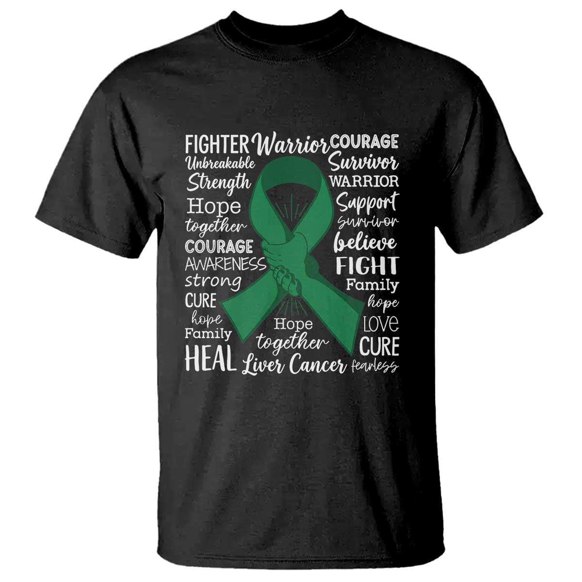 Liver Cancer Support Gift T Shirt Fearless Unbreakable Warrior Hope TS12 Black Print Your Wear